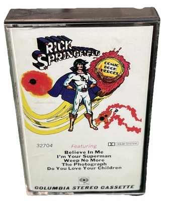 Rick Springfield Comic Book Heroes Cassette Tape PCT32704 (CBS 1973) Foto 1 de 3