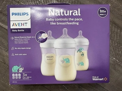 Biberón natural Philips Avent con pezón de respuesta natural, 9 oz/260 ml nuevo Foto 1 de 2