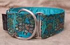 1.5" Whippet Martingale Small Collar Satin Lined William Morris Fabric