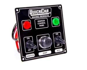 Panel de control de encendido QuickCar negro 2 palancas/1 pulsador/2 luces - Imagen 1 de 1