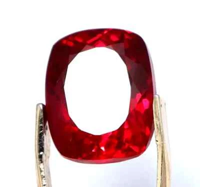 Natural 6.95 Ct Blood Red Ruby Burma Cushion Cut Certified Rare Loose Gemstone - Image 1 of 4