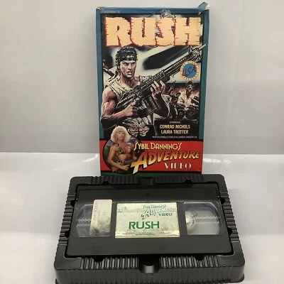 Sybil Danning's Adventure Video Rush VHS 1983 1984 Rare Post Apocalypse Movie  - Image 1 of 4