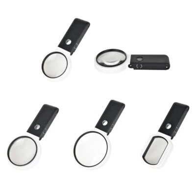 Foldable Handheld Glass Illuminated Lighted Magnifier for Reading - Image 1 of 4