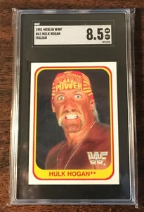 1991 MERLIN WWF HULK HOGAN #61 ITALIAN SGC 8.5 GREAT APPEAL - Picture 1 of 2