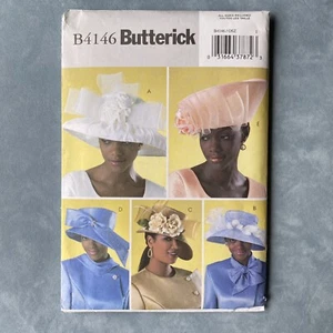 Butterick B4146 Misses' Fancy Church Hats Sewing Pattern Uncut Sizes S M L - Picture 1 of 2