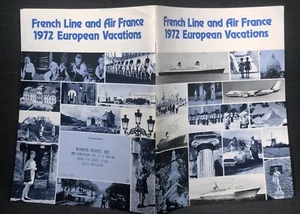 Folleto información de la revista europea de vacaciones French Line 1972 Air France - Imagen 1 de 1