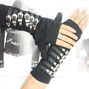  Michael Tour Punk Dirty Diana Armbraces Glove Black Cotton - Picture 1 of 5