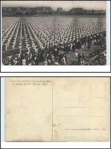 LEIPZIG 1922 Echtfoto-AK Dt. Arbeiter Turn- u. Sportfest Personen Turner Riege - Bild 1 von 1