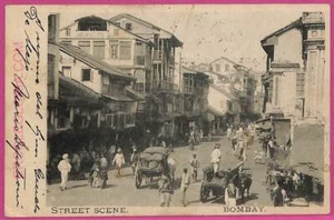 AG3842 - INDIA - POSTAL DE COLECCIÓN - 1905 - Bombay - escena callejera - Imagen 1 de 1