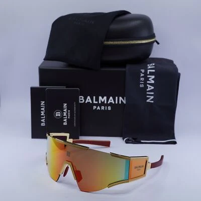 Balmain FLECHE BPS-138C Gold/Matte Gold/Matte Red/Dark Brown/Red Mirror AR 14... - Image 1 of 4