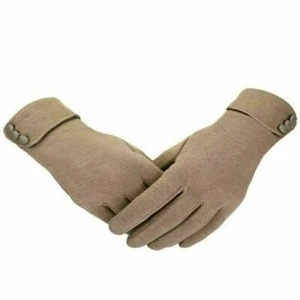 Solid Winter Women Warm Thick Soft Cashmere Touch Screen Fleece Gloves Gift New - Picture 1 of 17