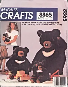 Brook Shields Moon Bears Teddy Family 15-35" McCalls 8865 RARE - Picture 1 of 2