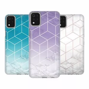NATURE MAGICK METALLIC GEOMETRIC CUBE MARBLE SOFT GEL CASE FOR LG PHONES 1 - Picture 1 of 8