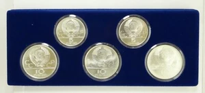 1978 XXII OLYMPIAD MOSCOW 1980-5 COIN SET-40 RUBLES - Picture 1 of 4