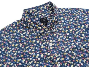 J Crew Flex Hemd Herren Large Blumen leichte Baumwolle Kurzarm Strand Hawaii - Bild 1 von 10