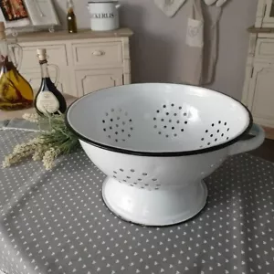 Küchensieb Emaille Nudelsieb Abtropfsieb Landhaus Sieb 23 cm Ø - Bild 1 von 2