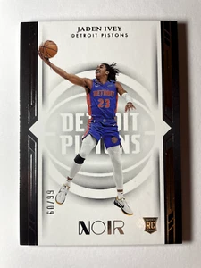 2022-23 Panini Noir NBA Icon Edition Jaden Ivy Pistons RC /99 Card - Bild 1 von 2