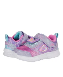 Girls Magical Tie Dye Sneakers Pink Comfy Flex Flutters Skechers Size 5.5Y - Picture 1 of 10