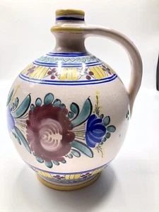 Vintage Hand Painted Czech Faience Folk-art  Jug - Picture 1 of 13