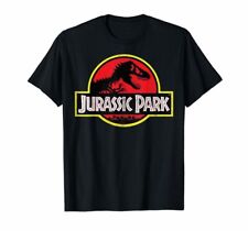 Classic Jurassic Park Mens Black T-Shirt Size Large | Free Post
