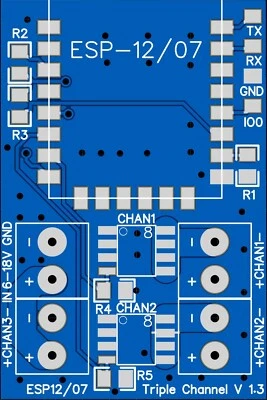 2 XPCB Board RGB LED Strip PWM  für/for ESP-07,ESP-12 (ESP-8266 ) WIFI Modul(e) - Bild 1 von 4