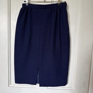Jaeger Vintage navy wool skirt size 8 - Picture 1 of 6