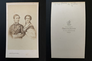 Charlet & Jacotin, Paris, Prince & princesse de Galles Vintage cdv albumen print