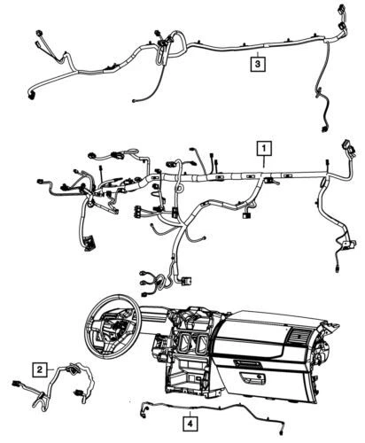Painel de instrumentos genuíno Mopar 2015 Chrysler Town & Country fiação 68256980AA - Imagem 1 de 1