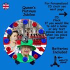 Queen's Platinum Jubilee CD Clock gloss finish with desktop display stand Gift