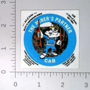 Vintage CAB Mine Products Ebensburg Pennsylvania Coal Mining Sticker Decal - Picture 1 of 1