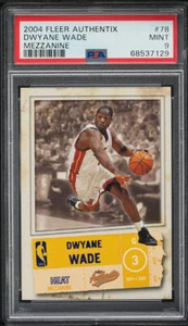2004 Fleer Authentix Mezzanine Dwyane Wade /50 #78 PSA 9 MINT - Picture 1 of 2