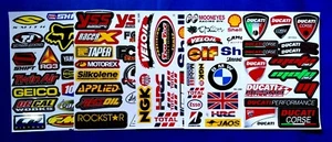 Set of 5 pcs Stickers Vinyl BMW Ducati Car Auto Motorcycle Racing Rally Decals  - Picture 1 of 6