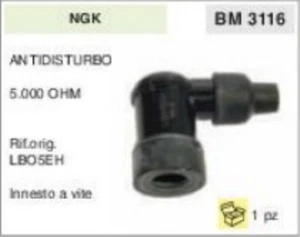 ATTACCO CANDELA PIPA pipetta NKG ANTIDISTURBO 5 OHM PROFESSIONALE innesto vite - Picture 1 of 1