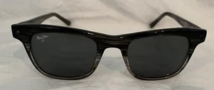 Maui Jim ALOHA FRIDAY Sunglasses MJ 241-11 Grey Stripe W/ Grey Polarized Lens - Picture 1 of 11