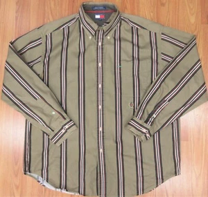 VTG TOMMY HILFIGER REGULAR FIT 100% COTTON SHIRT STRIPED Sz X-LARGE, XL - Picture 1 of 4