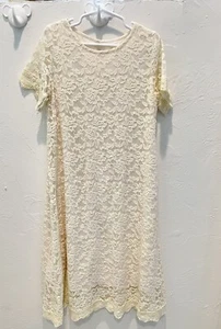 Girls Vintage Formal Lace Tunic Dress Size 10 - Picture 1 of 6