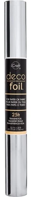 THERM O WEB iCraft Deco Foil Transfer Sheet 12.5"X25' Roll-Silver