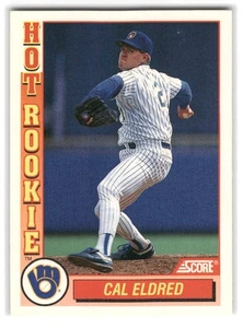 Cal Eldred 1992 Score Baseball #1 Milwaukee Brewers Hot Rookies - Imagen 1 de 2