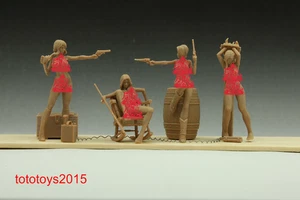 1/72 1/64 1/43 1/35 1/24 1/18 Western Beauty Soldiers Scene Miniatures Figures - Picture 1 of 4