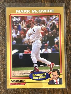 2024 Topps x Chris Berman Boomer’s Baseball #35 Mark McGwire Gold /149 - Cards - Picture 1 of 2