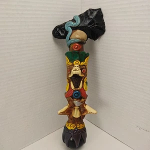 Native Art Obsidian Stone Axe Hatchet Handmade Folk Art 12" - Picture 1 of 18