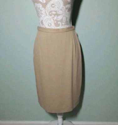 Giorgio Armani Pencil Skirt size XS, Vintage Wool Beige Tan Classic Designer VG - Image 1 of 4
