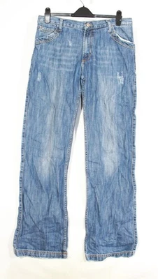 Pantalones de mezclilla para hombre VJC Versace W36" L33" azul de diseñador desgastados Foto 1 de 4