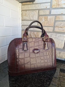 Mulberry Tasche Krokooptik Bordeauxrot Braun - Bild 1 von 9