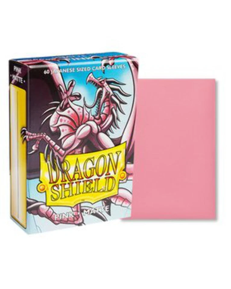Escudo Dragón: Mangas Rosa Mate Tamaño Japonés 60ct Foto 1 de 1
