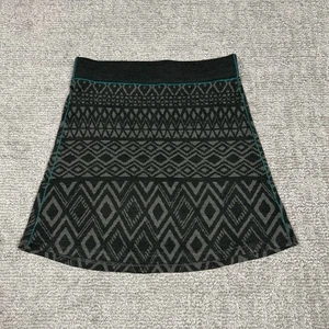 Kuhl Adriana Skirt Womens Small Gray Merino Wool Blend Geometric Stretch Pull On - Picture 1 of 7