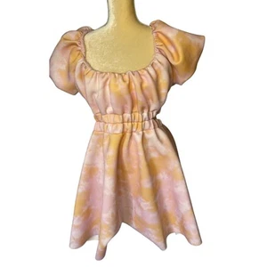 ASOS Design Bubble Sleeve Open Back Mini skater Dress Size US 14 - Picture 1 of 8