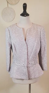 Kay Unger New York NWT Size 12 Metallic Tweed Blazer Jacket - Picture 1 of 18