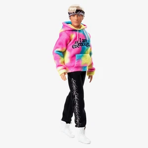 Barbie the Movie Collectible Ken Doll Wearing ?? Am Kenough??Hoodie JBH60 - Picture 1 of 2
