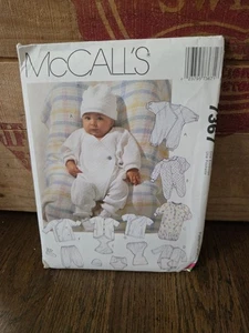 McCall's 7367 Baby Layette Jumpsuit Pants Booties Sewing Pattern Size 7-18 lbs - Picture 1 of 3